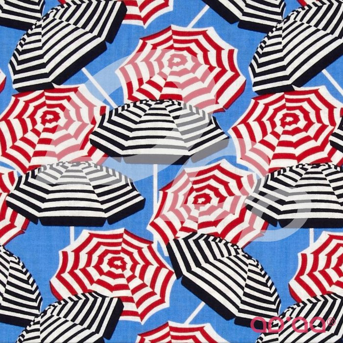 Cabana Umbrella Stripe Ultramarine/White