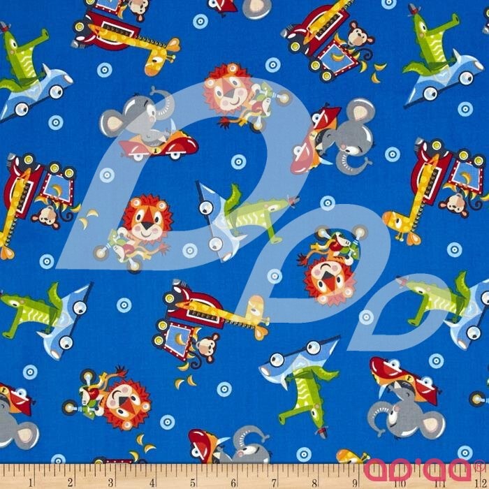 Safari Drive Tossed Animals Royal