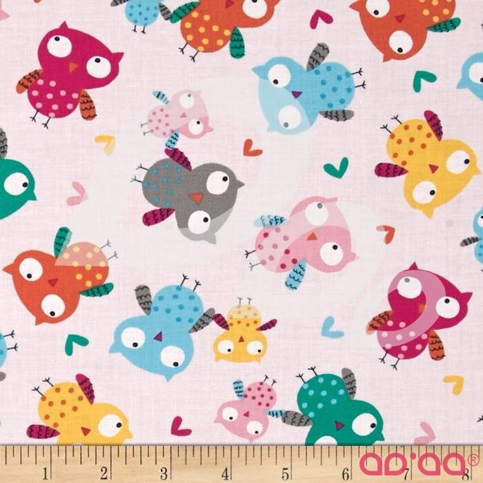 Timeless Treasures Owls Pink